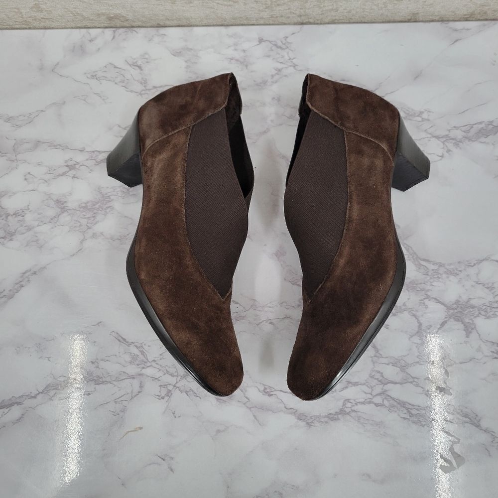 Munro Francee Ankle Bootie Brown Suede Women's 9.5 N - Picture 3 of 10